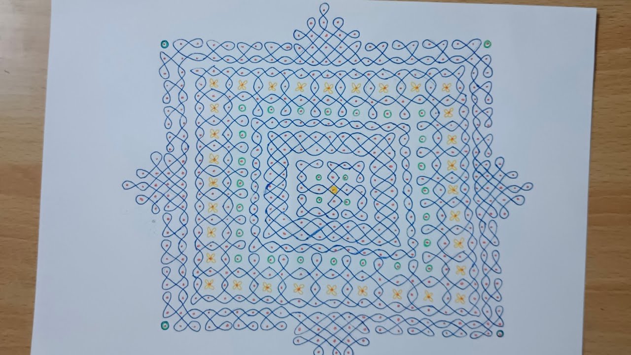 Simple Rangoli.. pedda muggulu..( 23 * 23 )..#trending #muggulu #rangoli