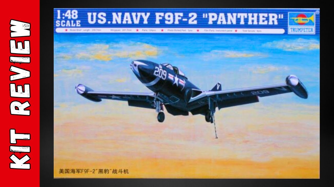 KIT REVIEW: Trumpeter F9F-2 PANTHER | 1/48 scale (4K)