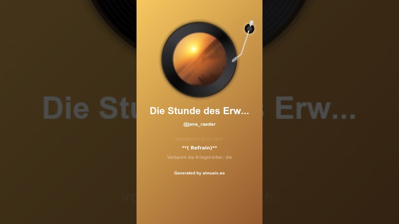 Die Stunde des Erwachens