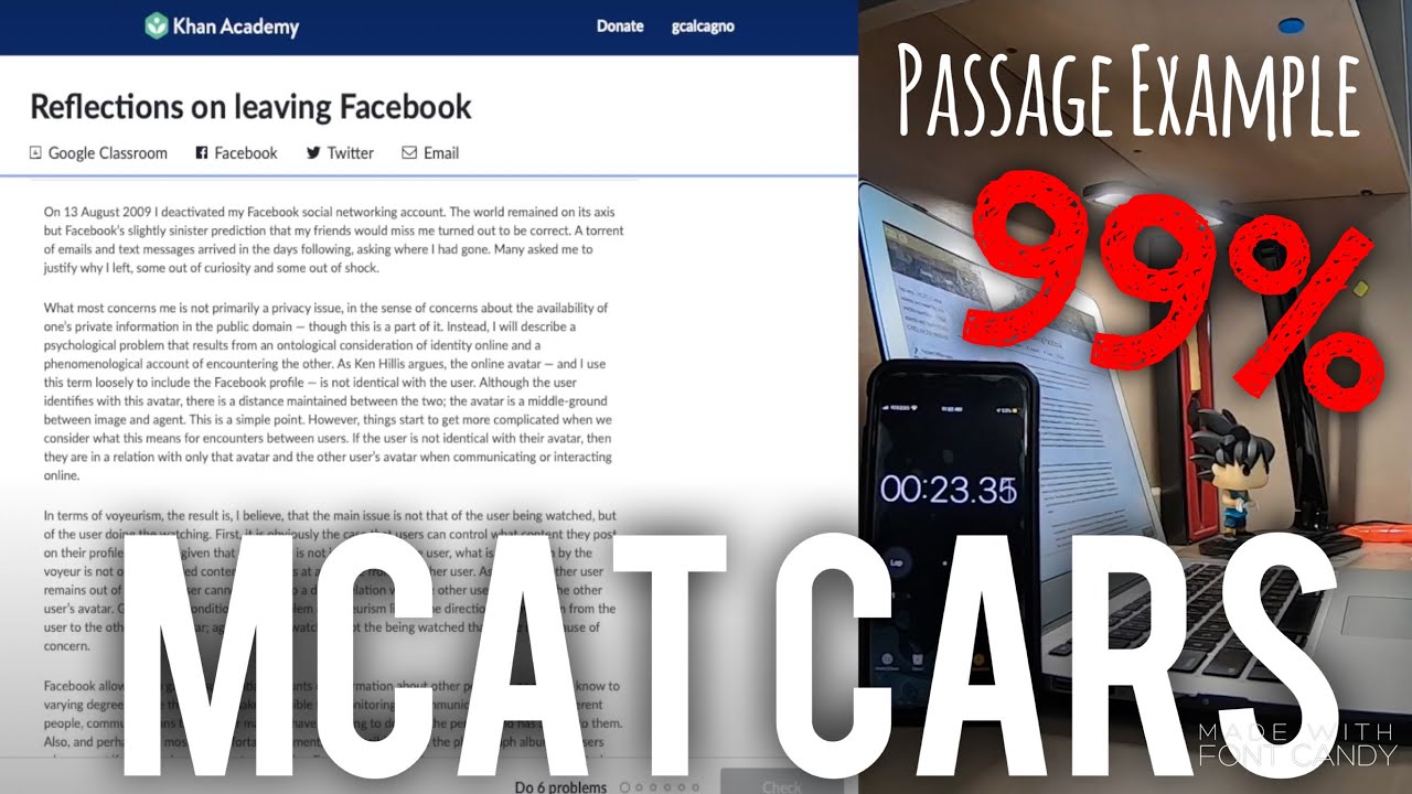 FULL MCAT CARS tutorial: Step by Step Passage Example
