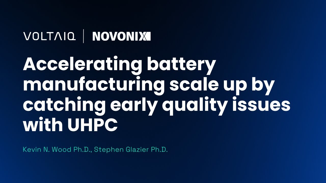 Accelerating battery manufacturing scale up by catching early quality issues [Session 3 of 3]