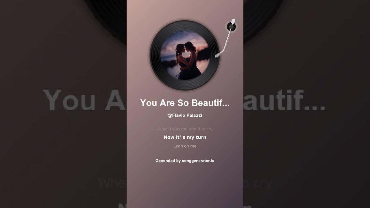 You Are So Beautiful Tonight