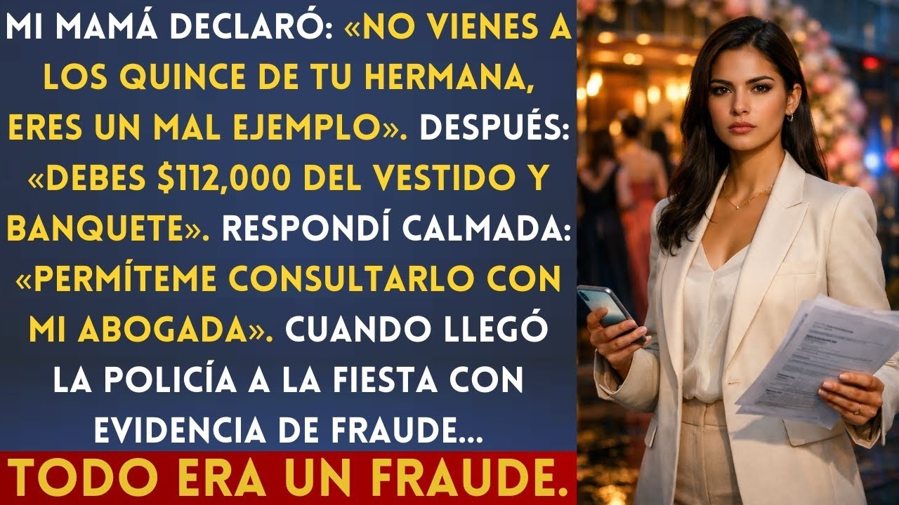 Mi mamá   No vienes a los quince de tu hermana, eres un mal ejemplo    Después   Debes $112,000 d
