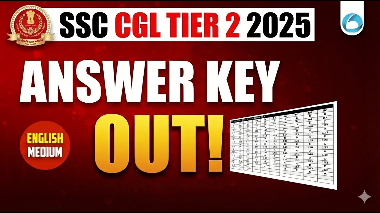 SSC CGL Tier 2 Answer Key 2026 OUT | Check Marks, Cut Off & Result Updates | English Medium