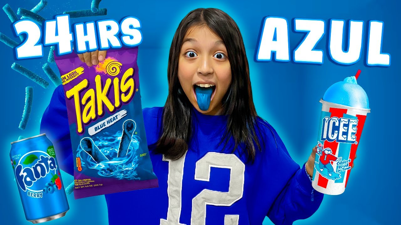 💙24 HORAS COMIENDO AZUL! IYo soy Aranza💕