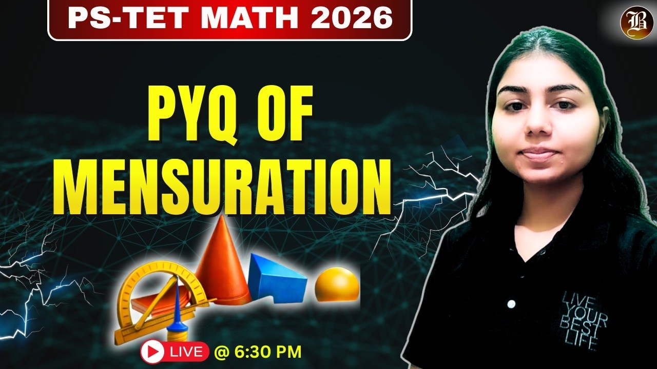 PSTET Maths 2026 | PYQ of Mensuration | FREE Live Class Paper-2