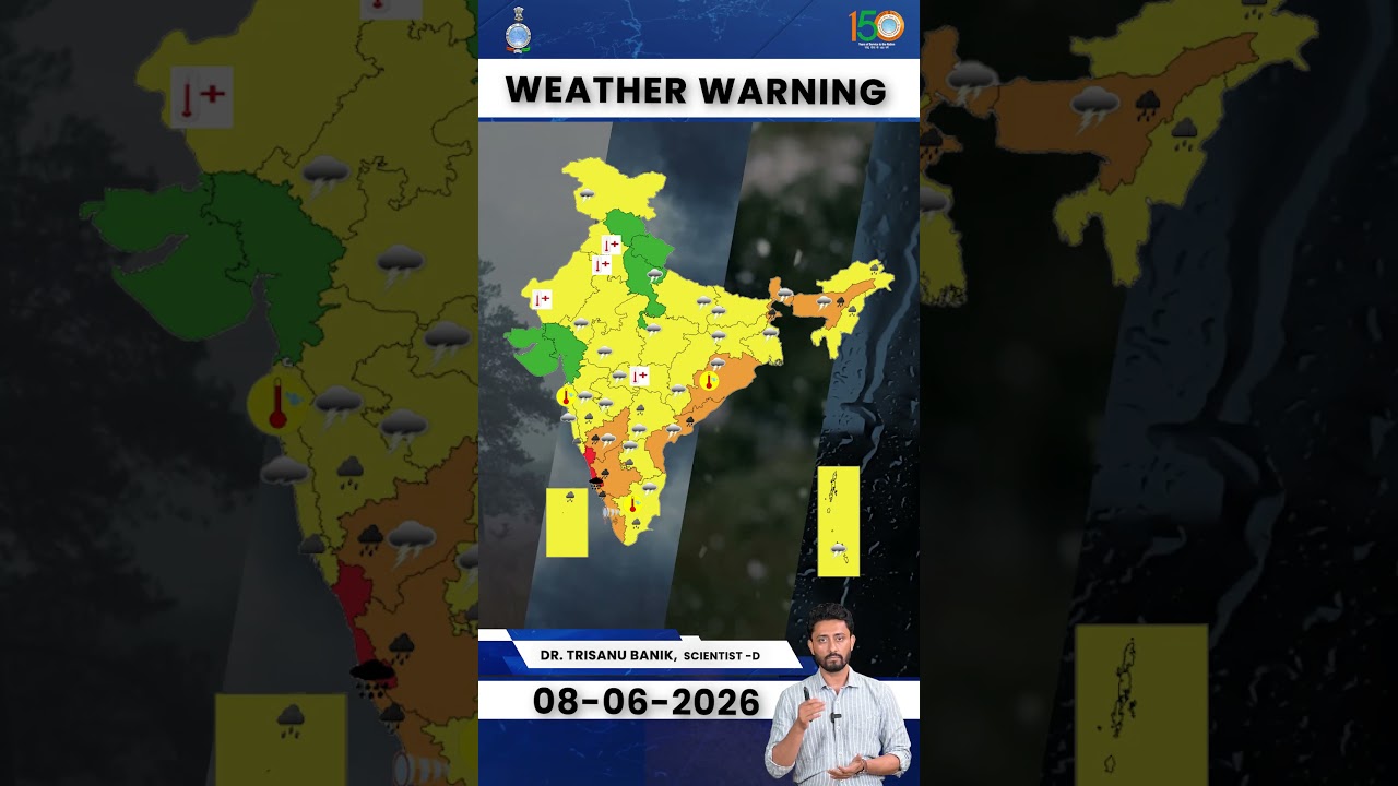 Weather Warning for 08th June, 2026 #weatherupdate #weather #shortvideo #shorts #ytshorts