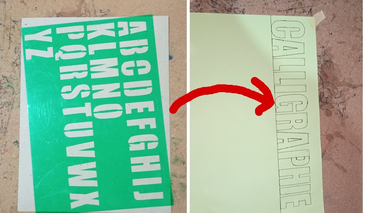 Astuce pour préparer les pochoir d'écriture de A à Z les lettres alphabet.