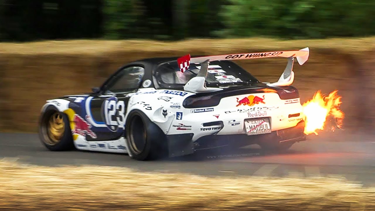 Mad Mike' Mazda RX-7 FD3S 'MADBUL' 4-Rotor 26B Drift Car Pure Sound & Show at Goodwood FoS 2023!