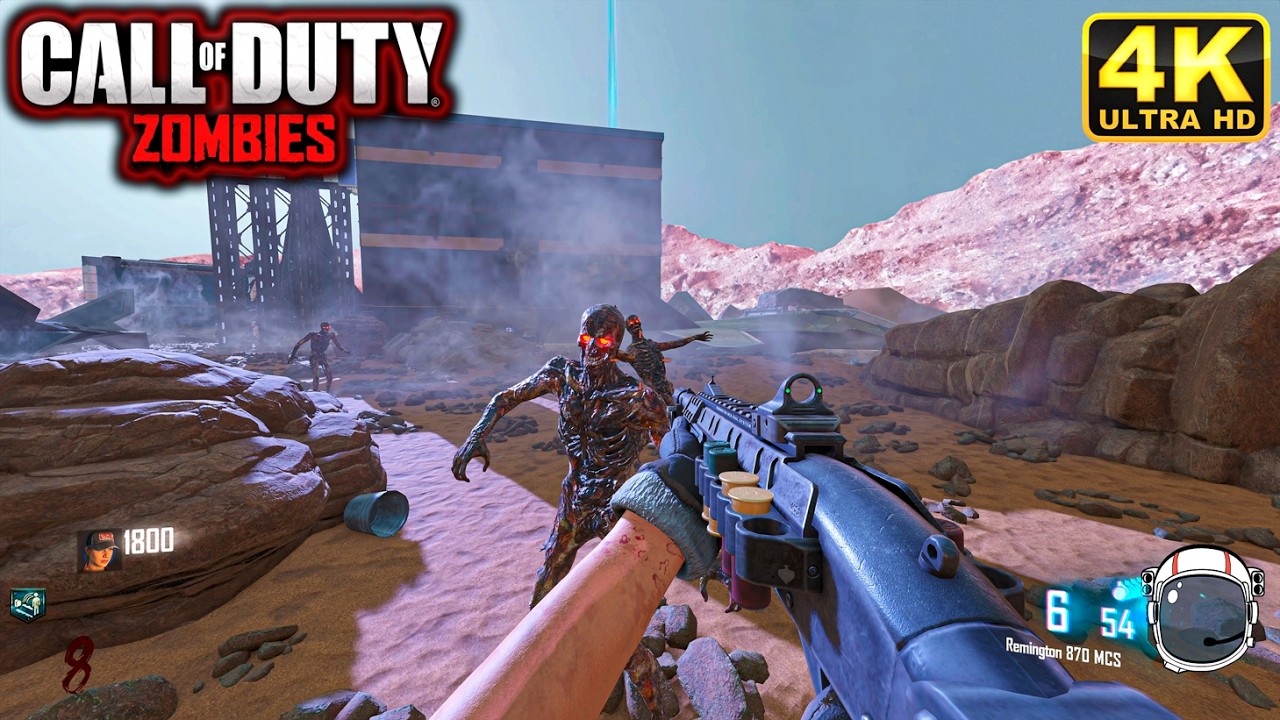 BLACK OPS 3 ZOMBIES: MARS GAMEPLAY 4K (NO COMMENTARY)