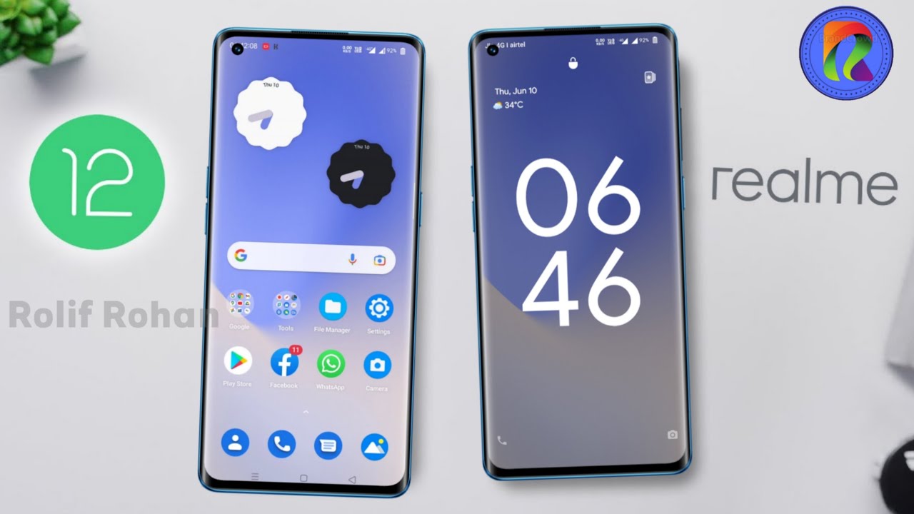 Android 12 Theme for Realme and Oppo Devices .