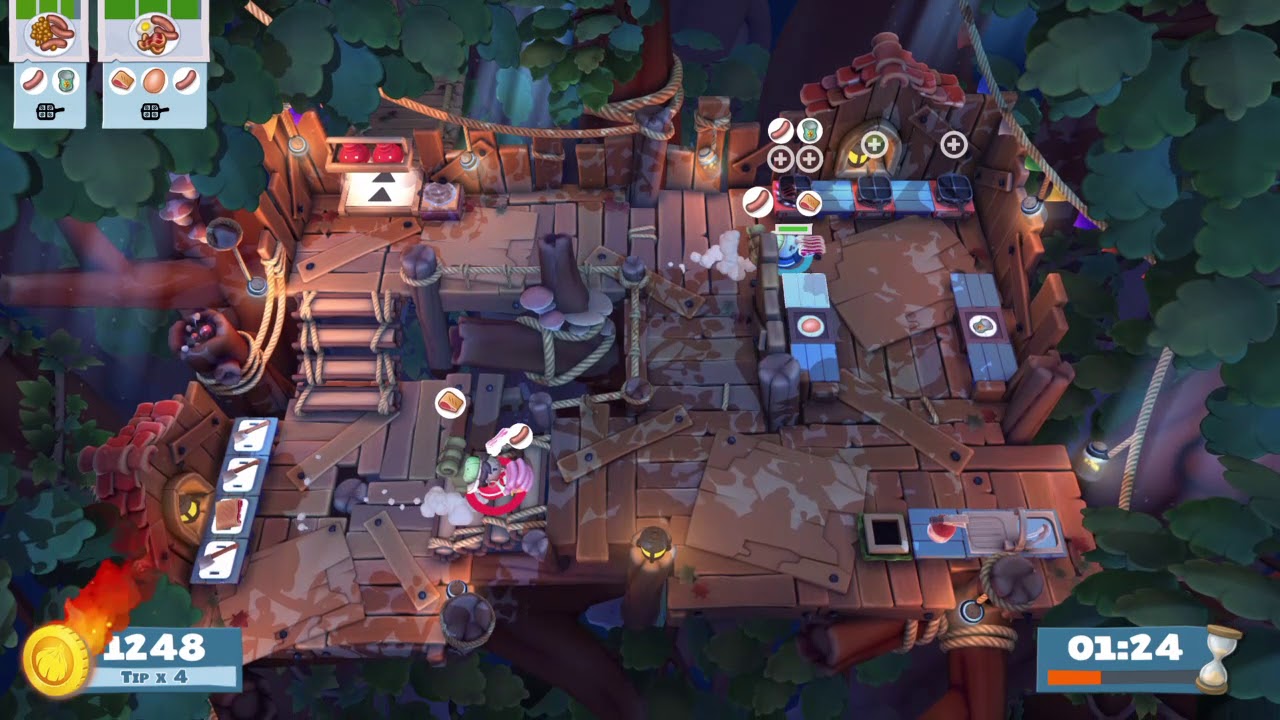 Overcooked 2 - Campfire Cook Off 2-2 - 2 players - Score: 2056