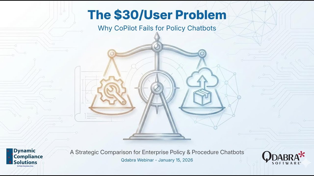 The $30/User Problem - Why Copilot Fails for Policy Chatbots: Qdabra Webinars 2026-01-15