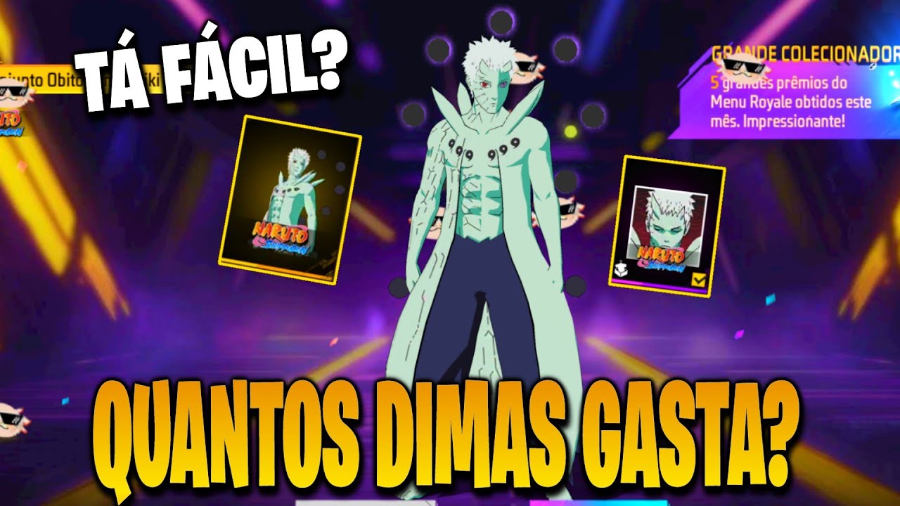 PEGANDO CONJUNTO OBITO, TOKEN ROYALE FF, NOVO EVENTO FREE FIRE - NOVIDADES FREE FIRE