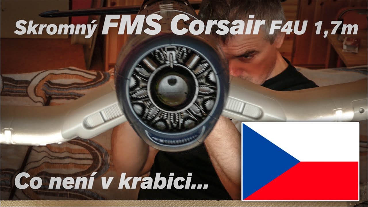Skromný FMS Corsair F4-U 1,7 metru - Co není v krabici