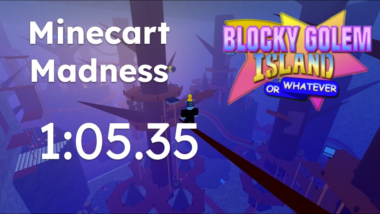 [WR] Blocky Golem Island or whatever - Minecart Madness speedrun in 1:05.35