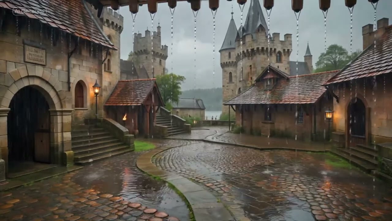 Rain in the Castle - Medieval Relaxing Music