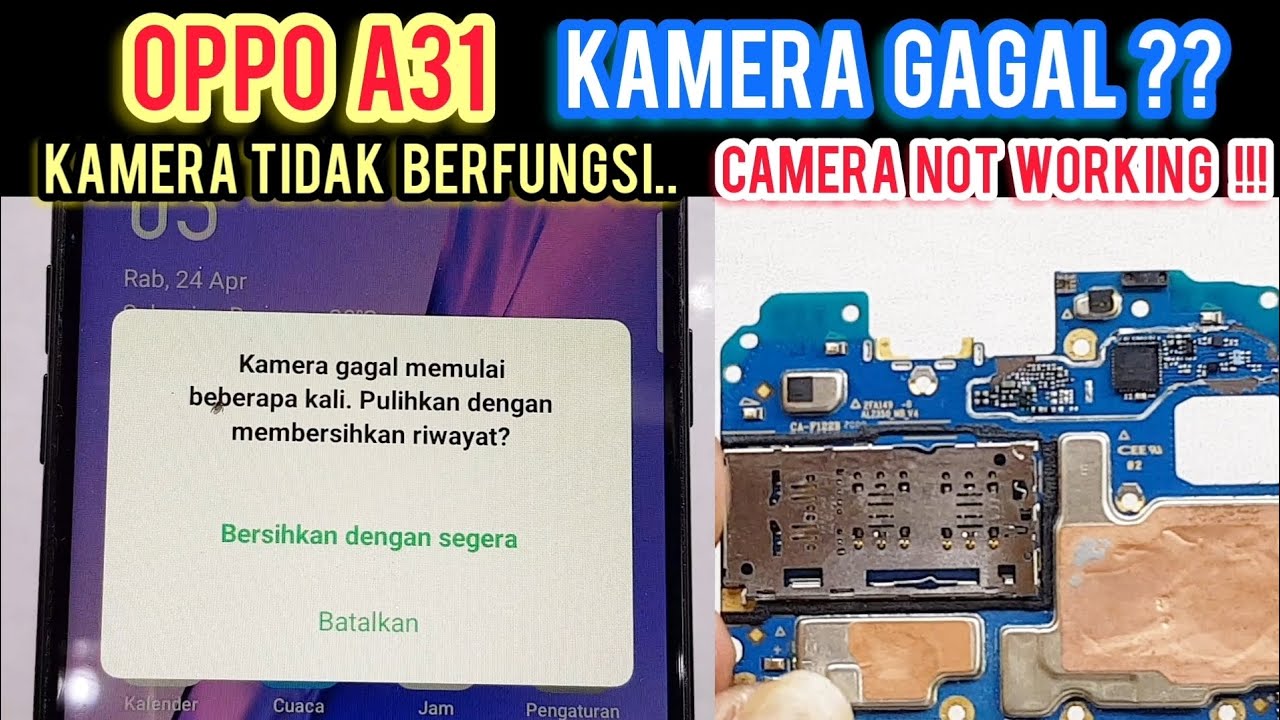 MENGATASI KAMERA GAGAL ? OPPO A31 KAMERA TIDAK BERFUNGSI ‼ CAMERA NOT WORKING ‼