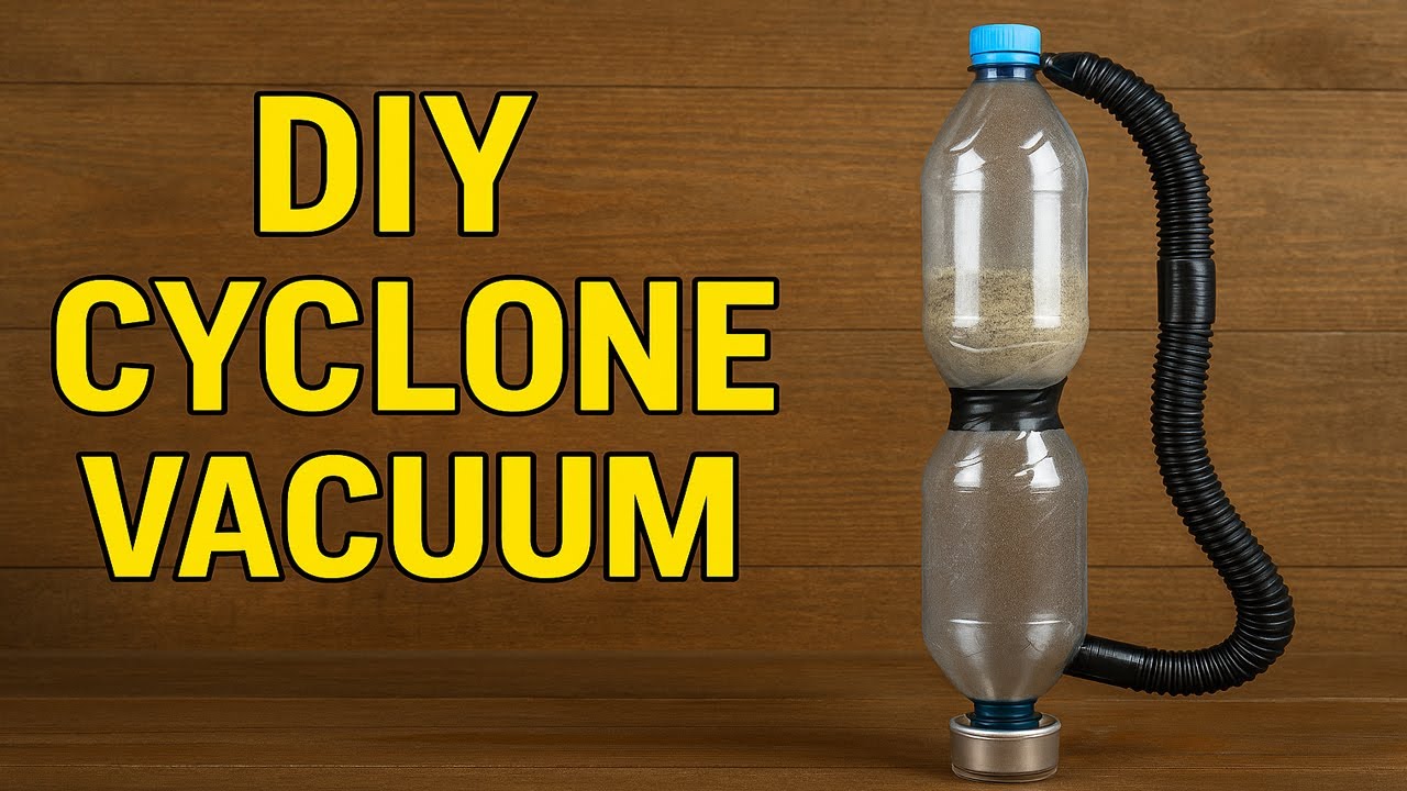 🌀 How to Make a DIY Cyclone Vacuum from Plastic Bottles | Powerful & Cheap Dust Collector