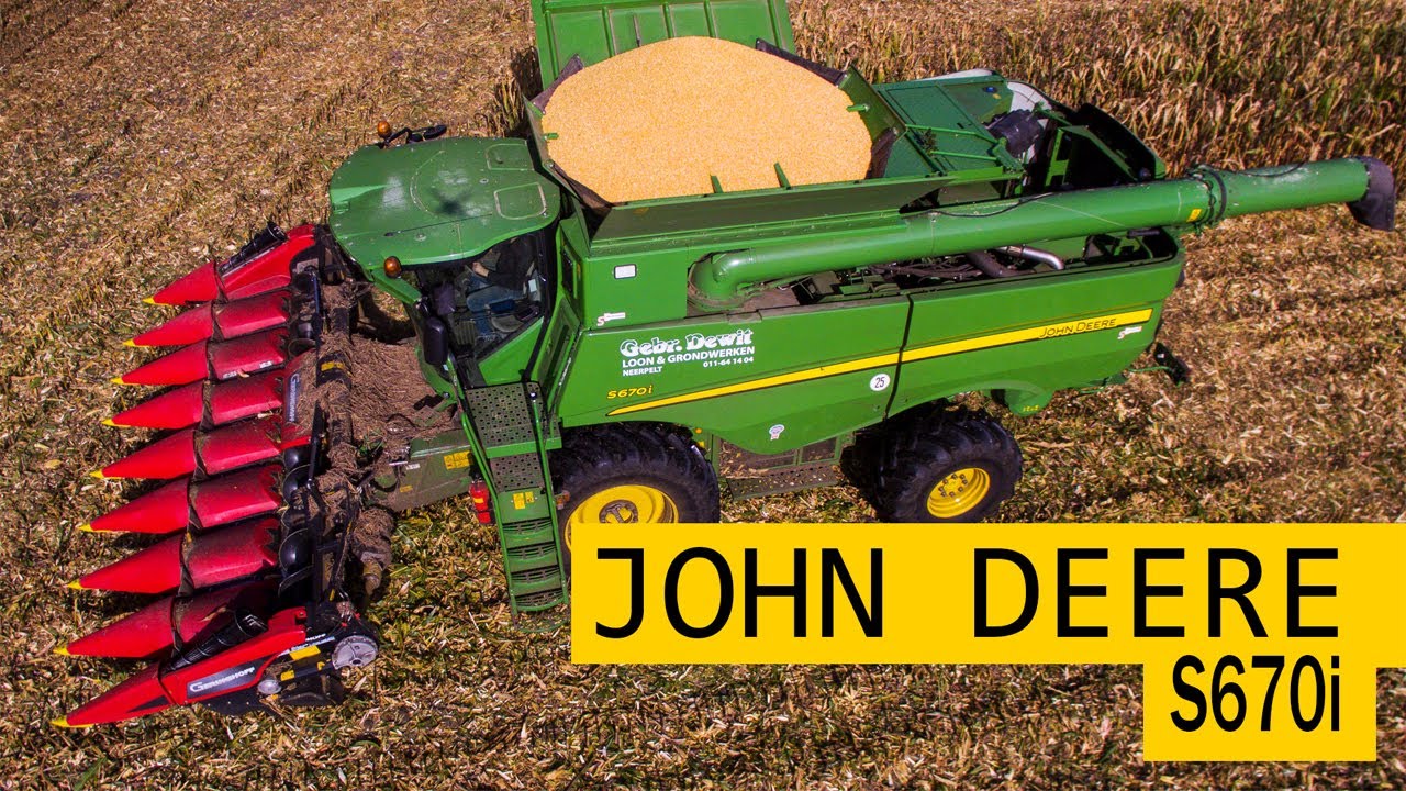JOHN DEERE S670i / Loonbedrijf DEWIT Pelt / Mais Dorsen / HD DRONE 2019