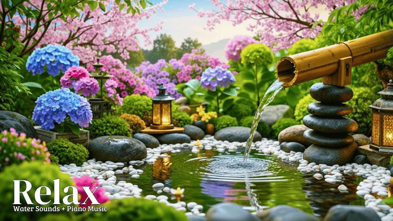 Peaceful Healing Spa Music 🌙 Soft Piano and Water Sounds for Meditation & Deep Relaxation