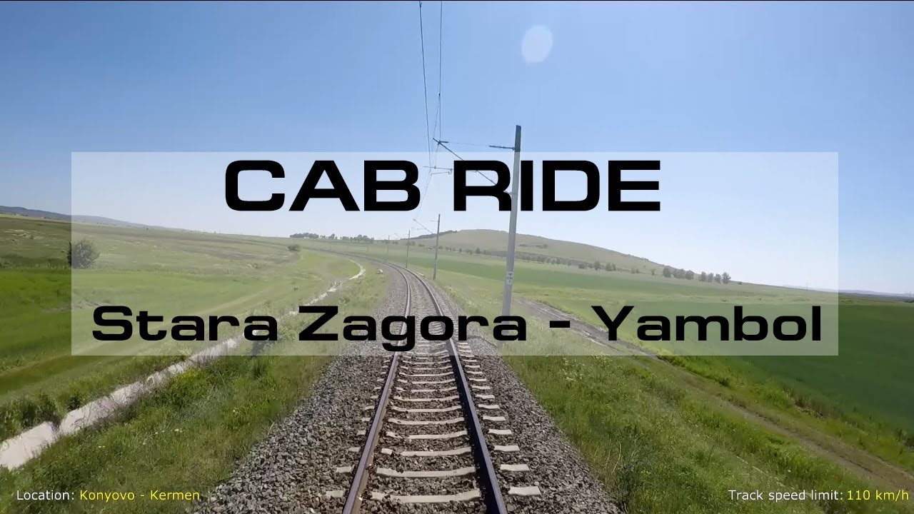 Bulgarian Railways: Stara Zagora - Yambol from the driver's view