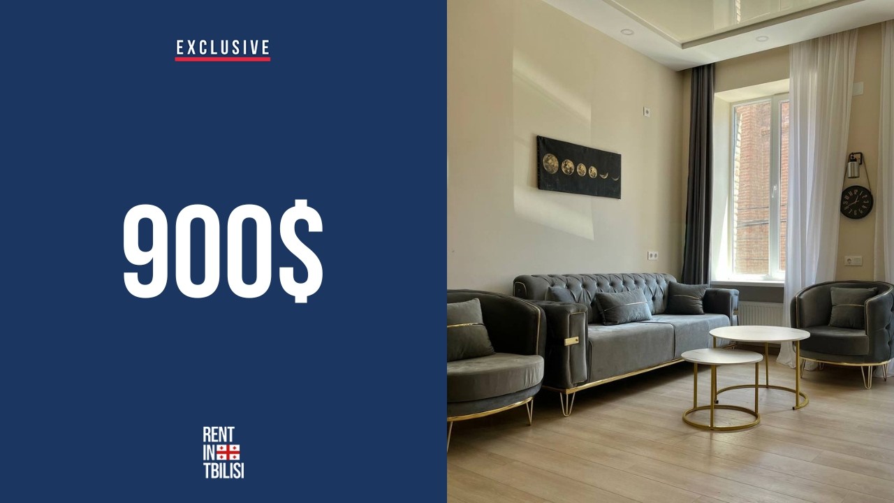 Exclusive apartment for rent in Tbilisi | Sololaki | 2 Bedroom | 85 Sq.m | 900$