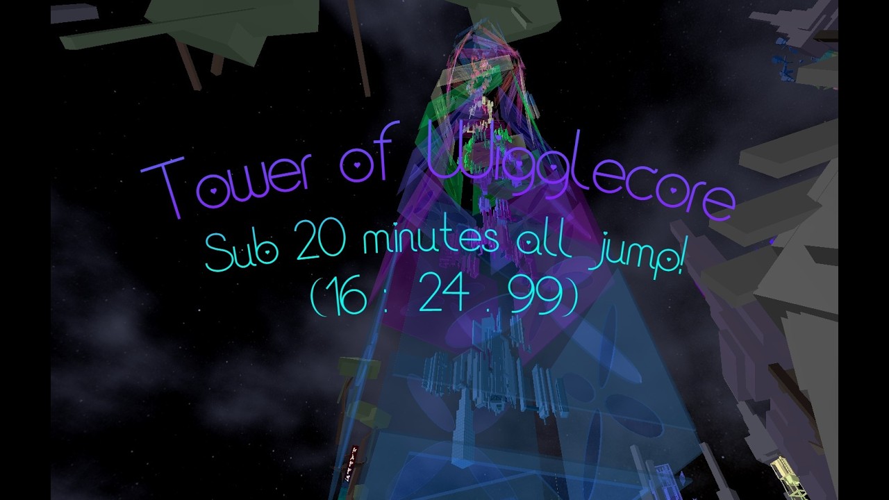 Tower of Wigglecore sub 20 minutes all jump! (16:24.99) letsgooooo
