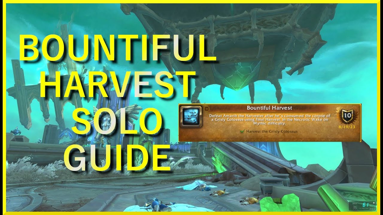 Bountiful Harvest Solo Guide | Glory of the Shadowlands Hero | World of Warcraft