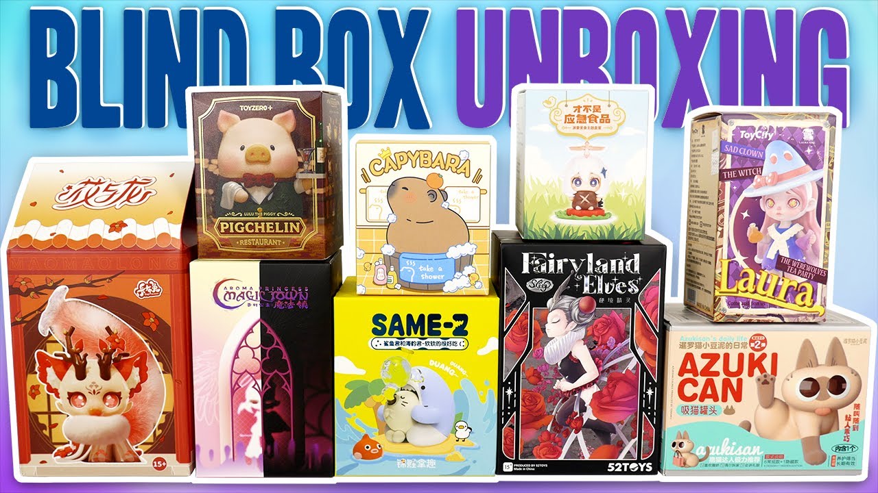 UNBOXING 10 RANDOM BLIND BOXES FROM KIKAGOODS! | Lulu the Pig | Laura | SAME-Z | Genshin Impact