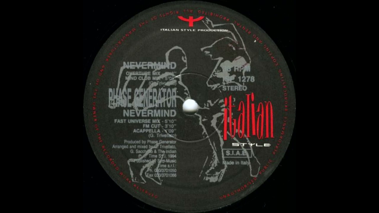 Phase Generator &ndash; Nevermind (Overture Mix) HQ 1994 Eurodance