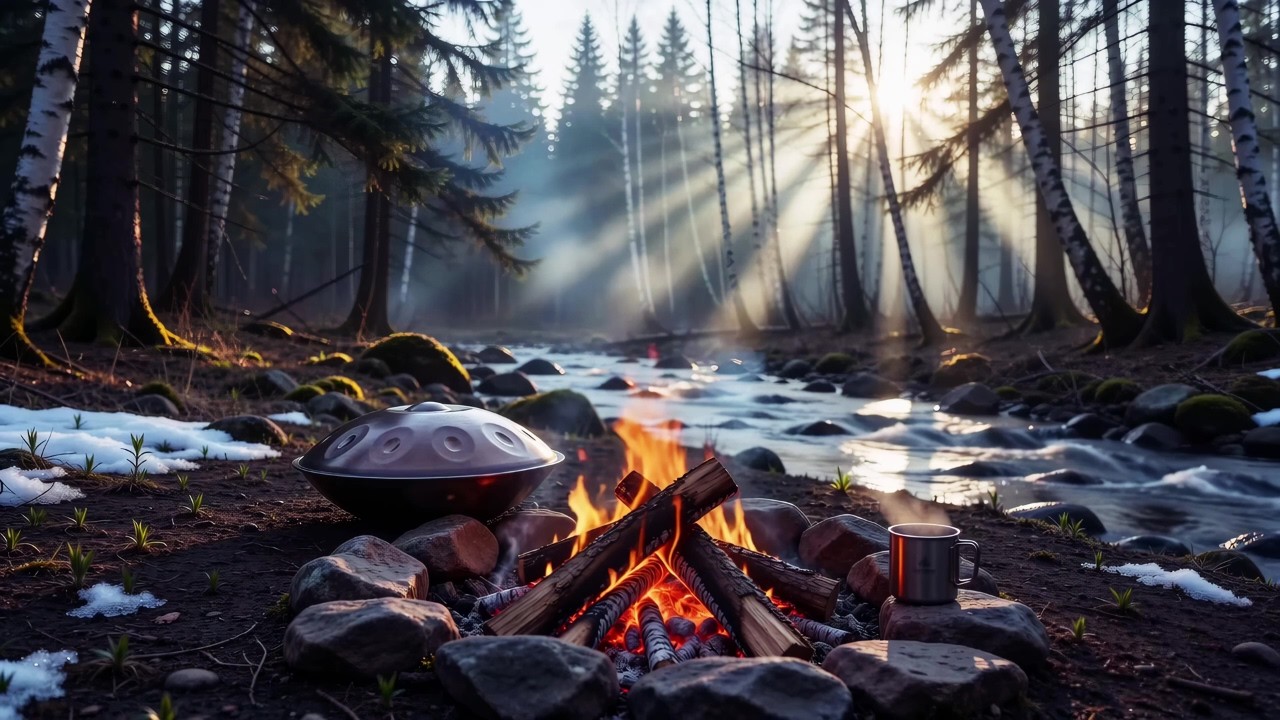 Handpan Relaxing Music in the Forest 🌲 Forest Sound