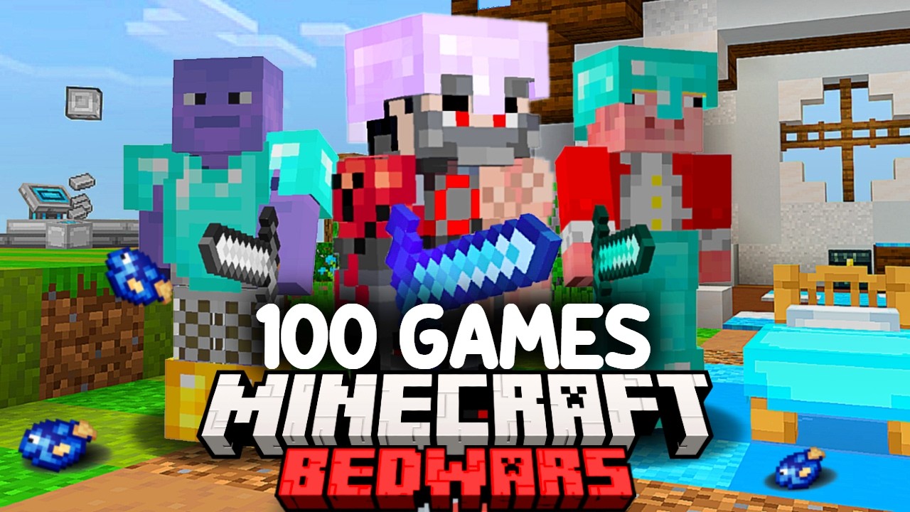 Я сыграл 100 игр в Hive Bedwars Minecraft!