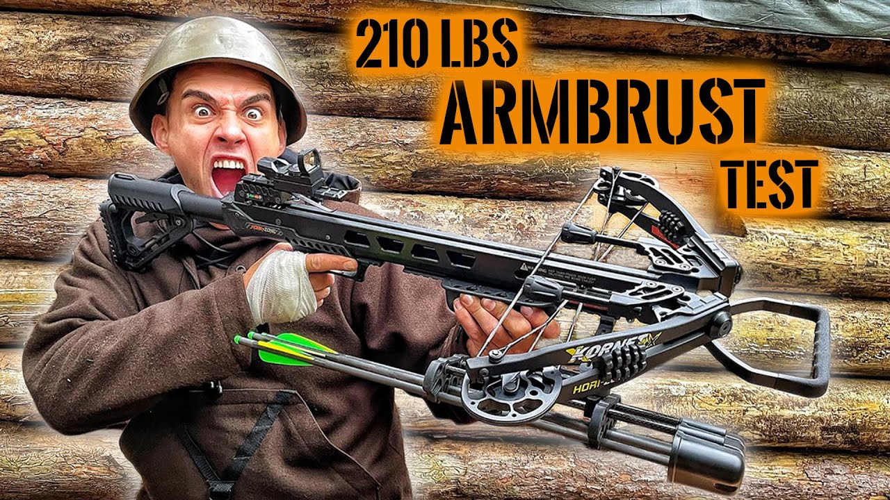 210 lbs COMPOUND ARMBRUST im TEST vs RIOT-SCHILD & STAHLHELM | Survival Mattin