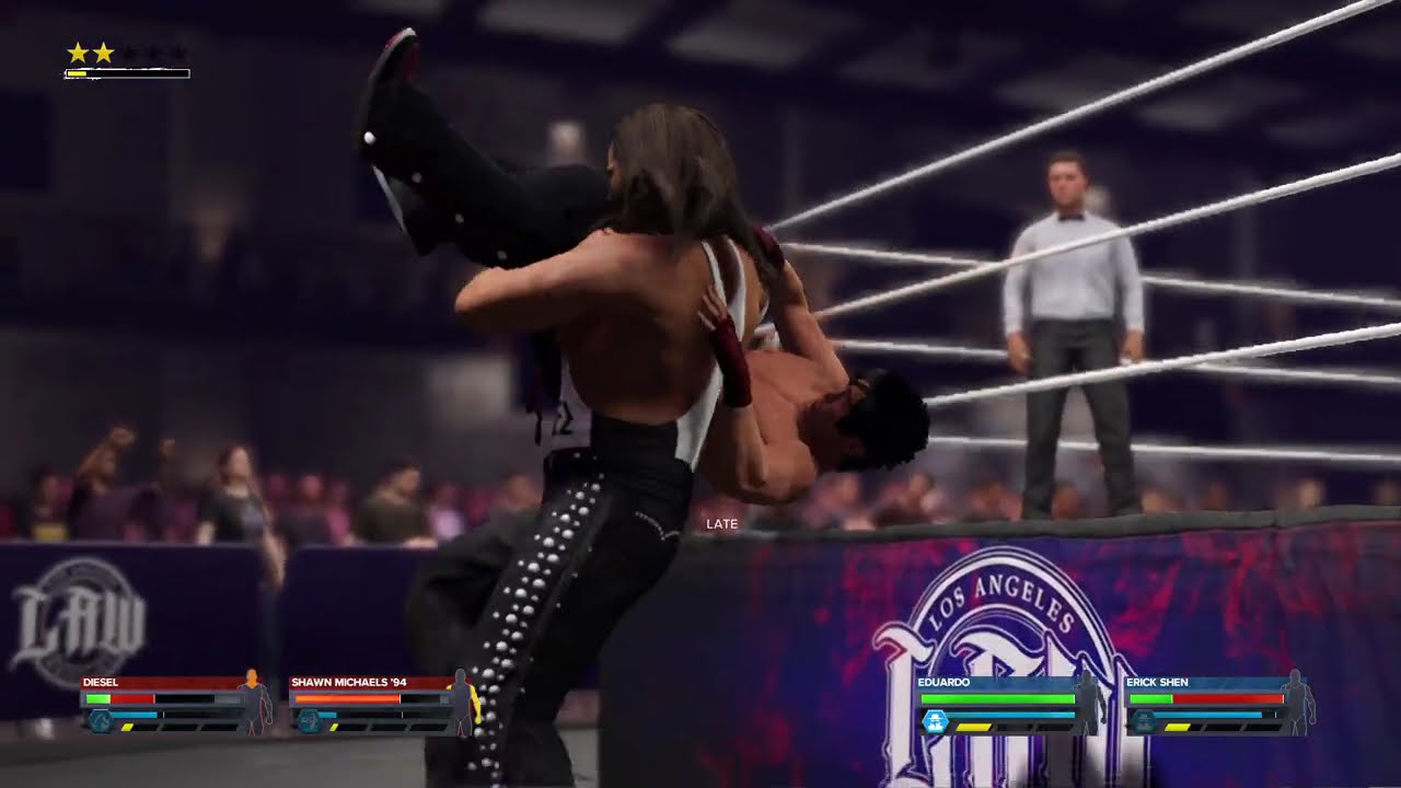 WWE 2K24: HBK & Diessel vs Eduardo & Erick Shen