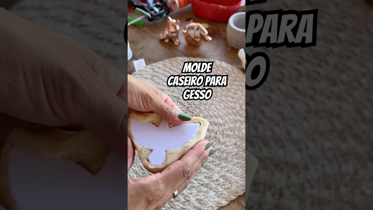 Molde. Caseiro para gesso, sim farinha de trigo e silicone ac&eacute;tico, molde f&aacute;cil de fazer #diy