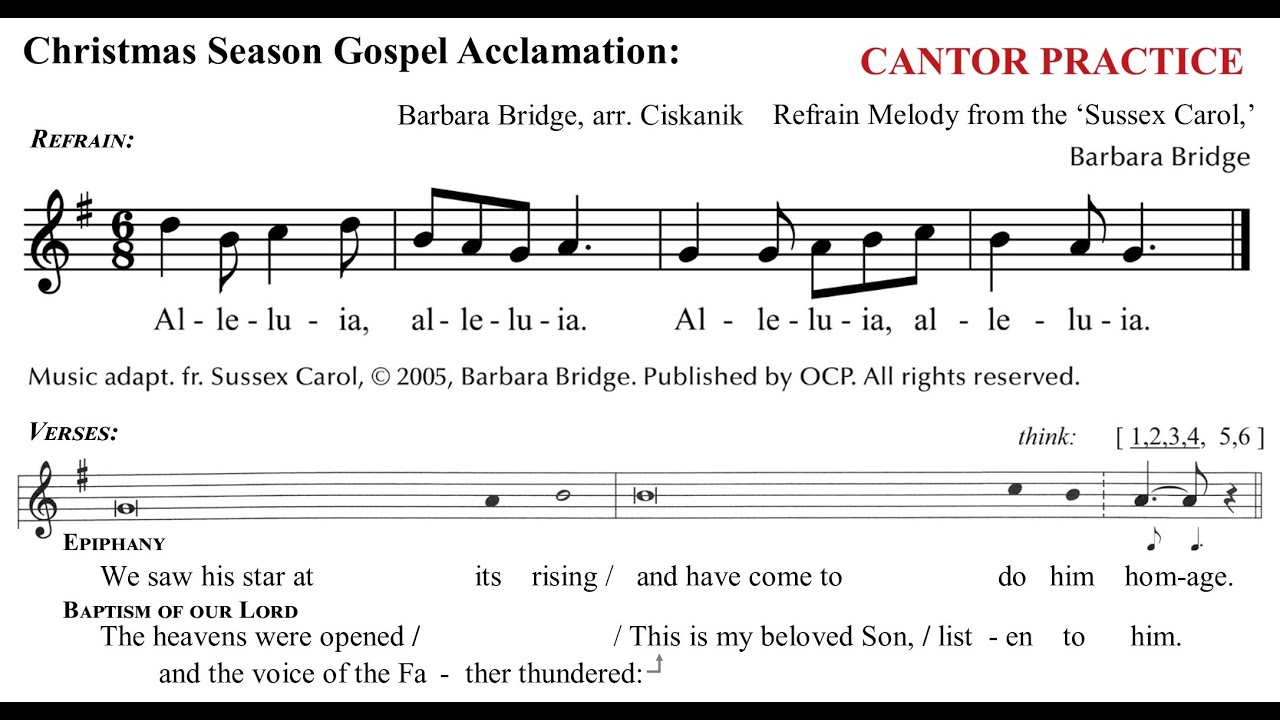 Christmas Season Gospel Acc (Sussex - Barbara Bridge) for Epiphany and the Baptism of Our Lord