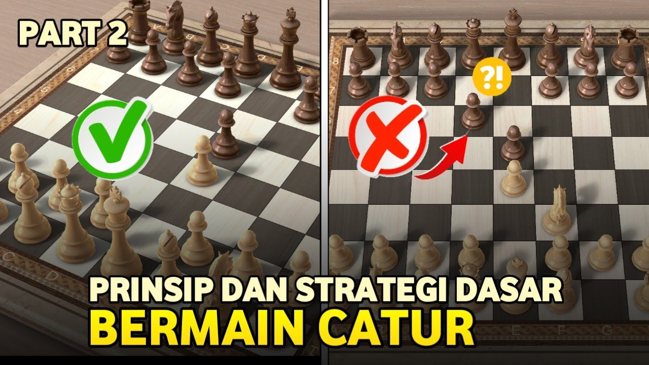 PEMAIN CATUR PEMULA WAJIB TAHU!! Strategi Dan Prinsip Dasar Dalam Bermain Catur Part 2