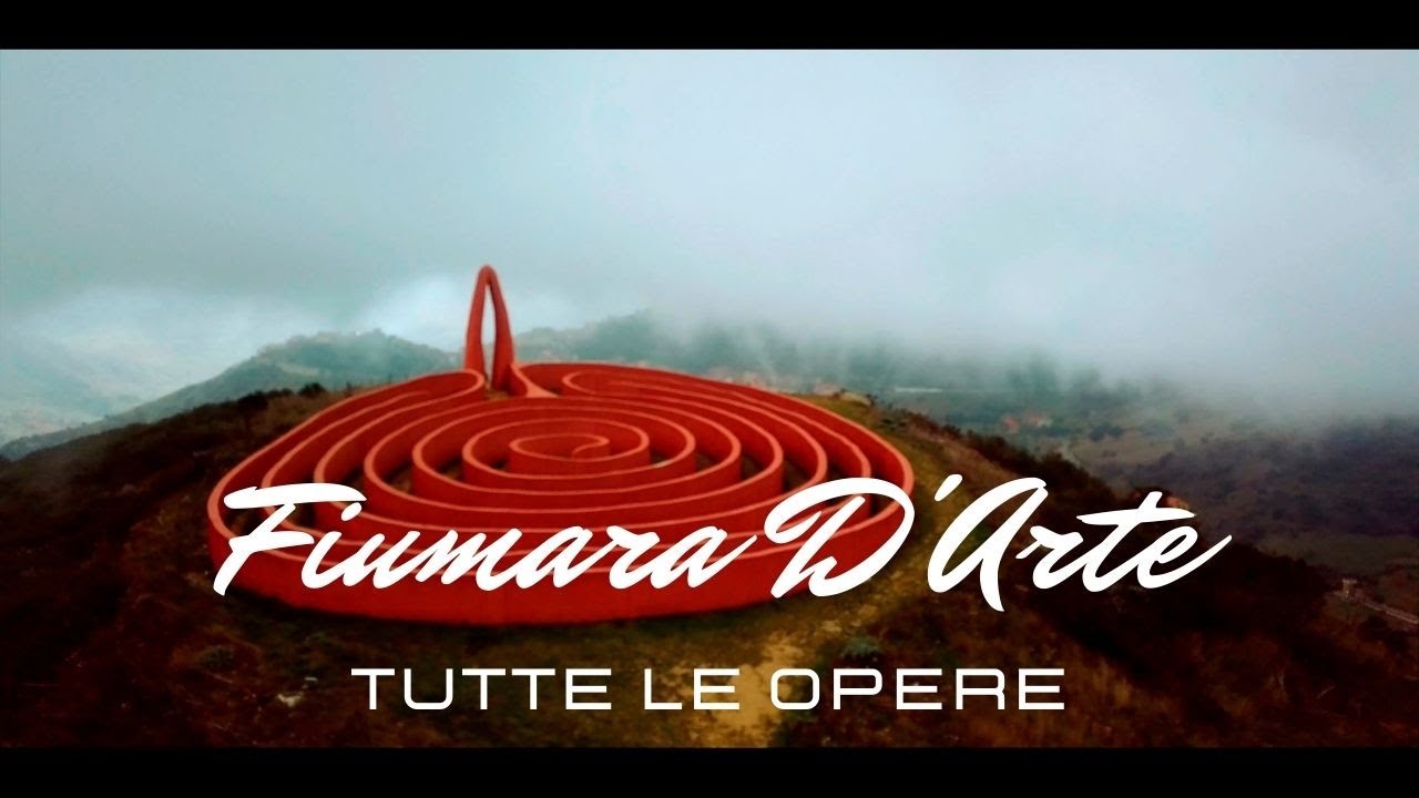 La Fiumara D'Arte - Tutte le opere (Piramide, Labirinto, Cornice sul mare)