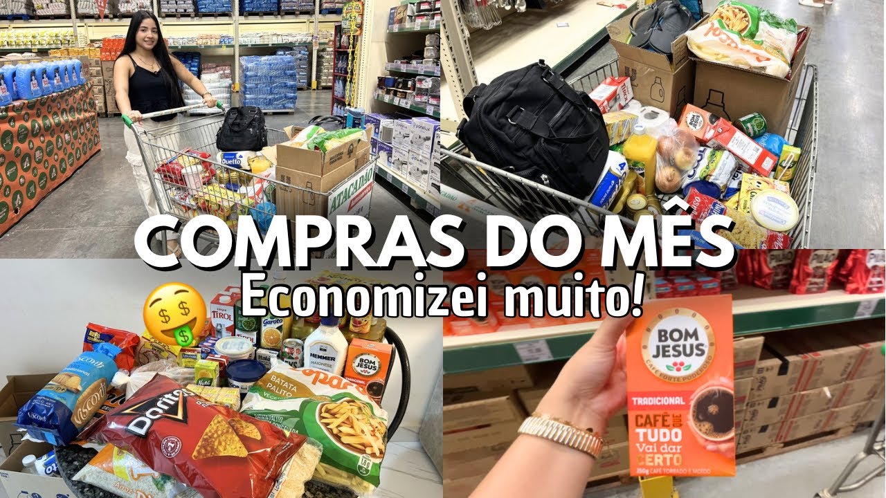 COMPRAS DO M&Ecirc;S COMPLETA NO ATACAD&Atilde;O, pre&ccedil;os de abril 💖🛒