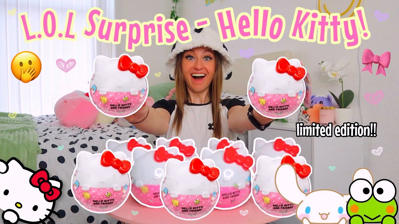 UNBOXING THE *VIRAL* MYSTERY L.O.L SURPRISE X HELLO KITTY CAPSULES!!🫢🎀🧋✨⁉️(ULTRA RARE HUNT!!🤫)