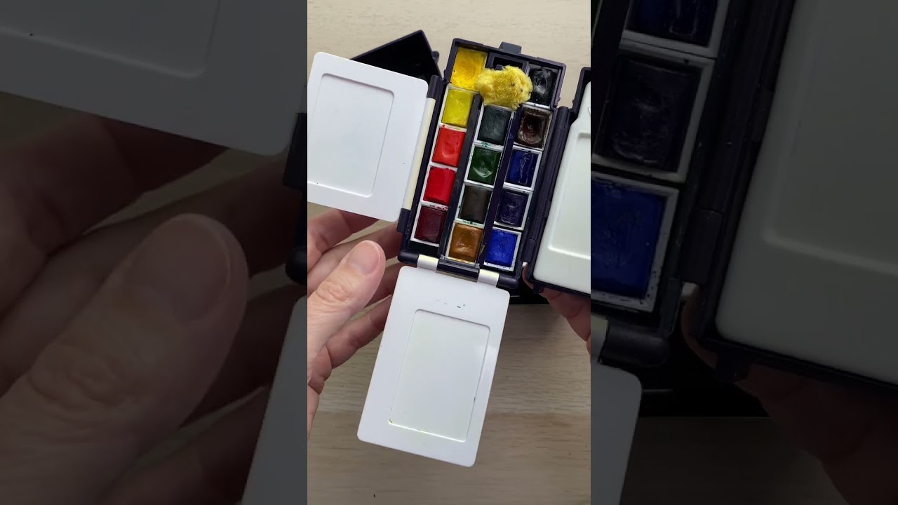 Сравнение Winsor&Newton Field Pocket Box и Schmincke Watercolour Box с колбой
