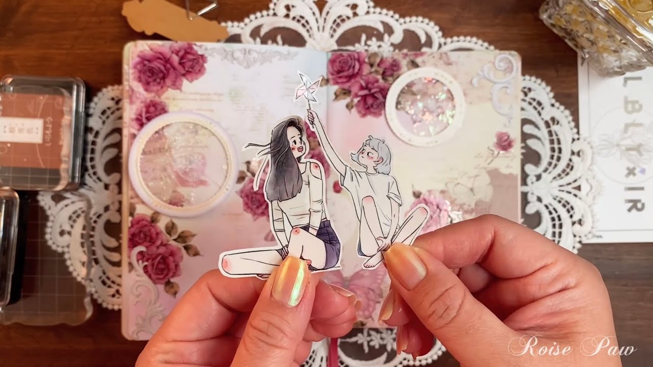 ASMR | Friendship & Roses 🌹 | @lblyxir | Relaxing Scrapbooking & Unboxing