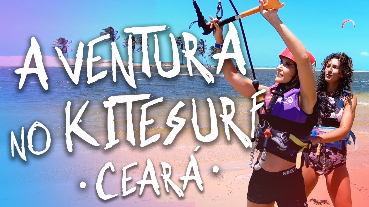 Aventura no Kitesurf  - praia do Cumbuco
