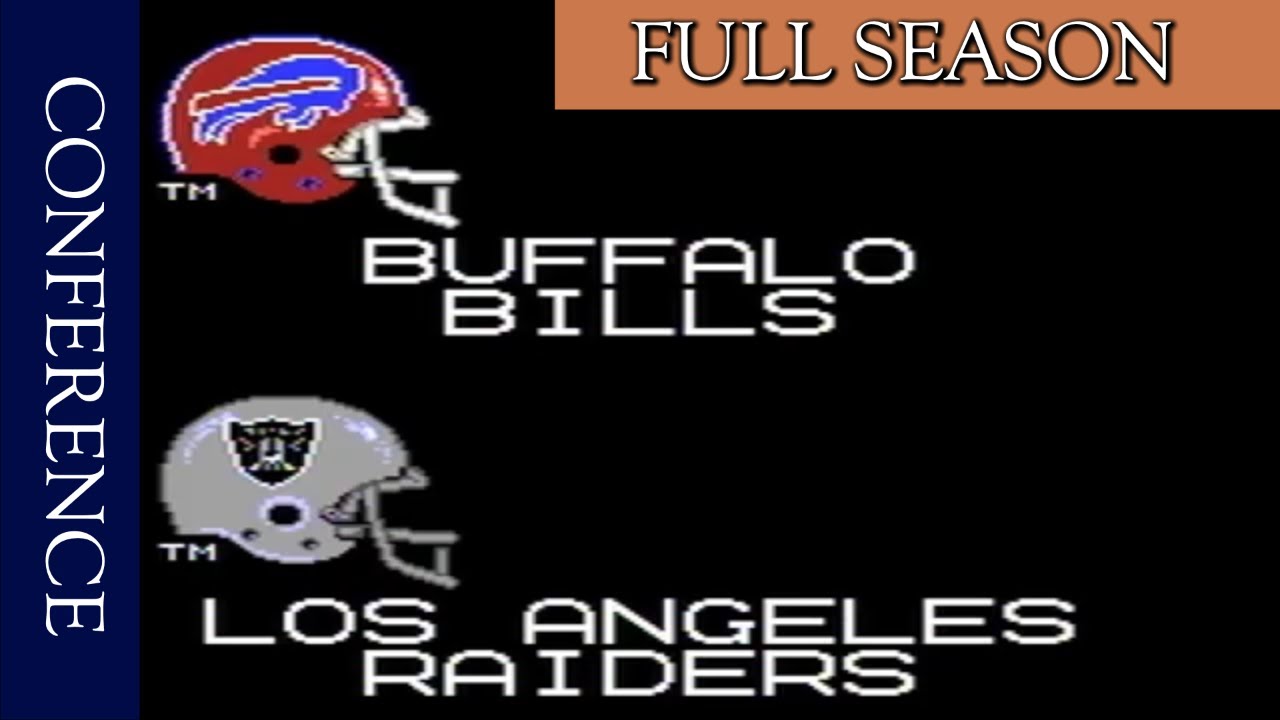 Tecmo Super Bowl NES Playthrough - AFC Championship Game Buffalo Bills vs Los Angeles Raiders