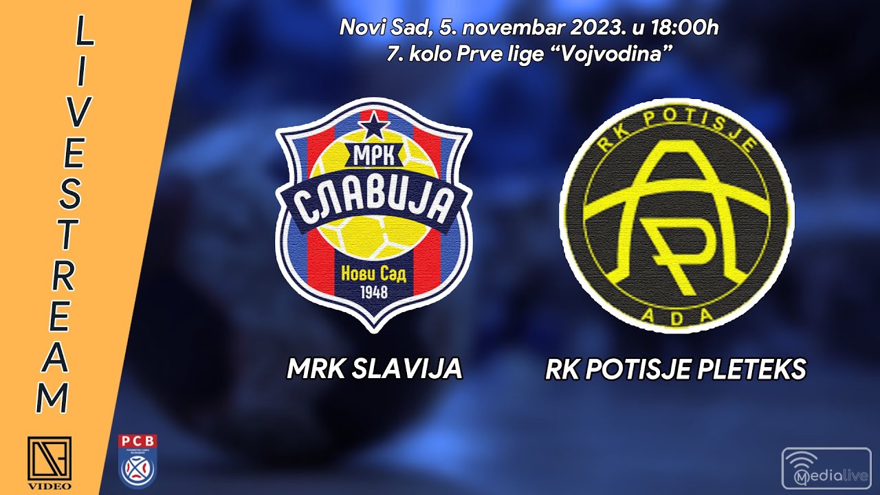 MRK SLAVIJA Novi Sad - RK POTISJE PLETEKS Ada (Full match Livestream) [05.11.2023.]