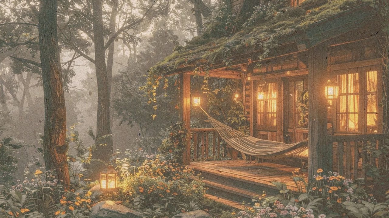 8 Hrs Twilight in the Forest: Relaxing Evening Jazz. //Seasonal Nature Sounds  //@CozySeasonalJazz