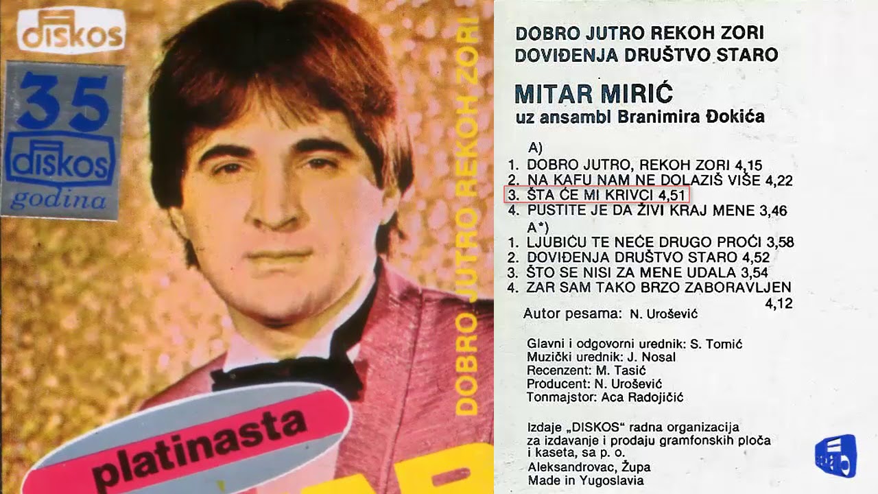 Mitar Miric - Dobro jutro, rekoh zori - (Audio 1981) - CEO ALBUM