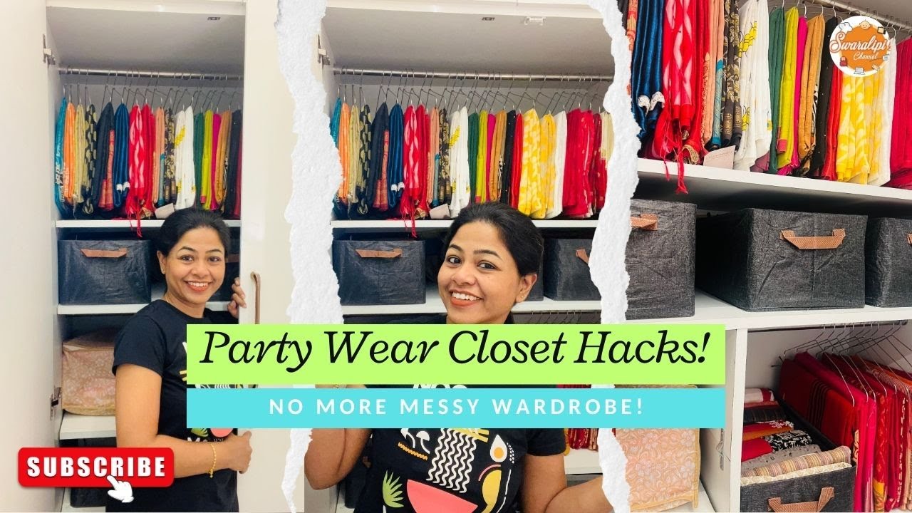 Wardrobe Organization Ideas | Saree, Lehenga & Party Wear Storage Guide