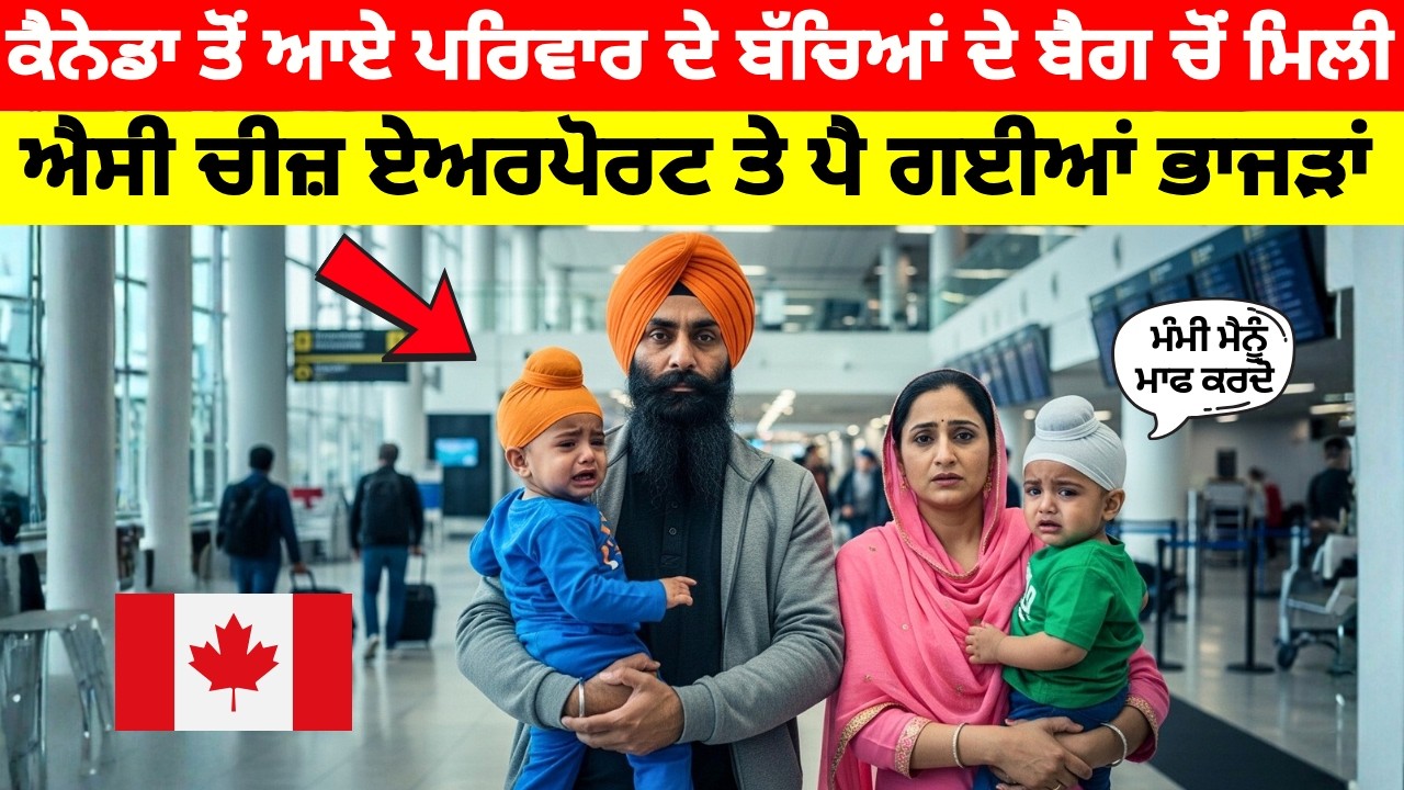ਜਦੋਂ ਏਅਰਪੋਰਟ ਸਕੈਨਰ ਨੇ ਫੜਿਆ ਬੱਚਿਆਂ ਦਾ ਬੈਗ...ਦੇਖਣ ਵਾਲਿਆਂ ਦੀਆਂ ਅੱਖਾਂ ਰਹਿ ਗਈਆਂ ਫਟੀਆਂ#canadaimmigration